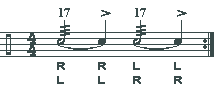 Seventeen-Stroke Roll